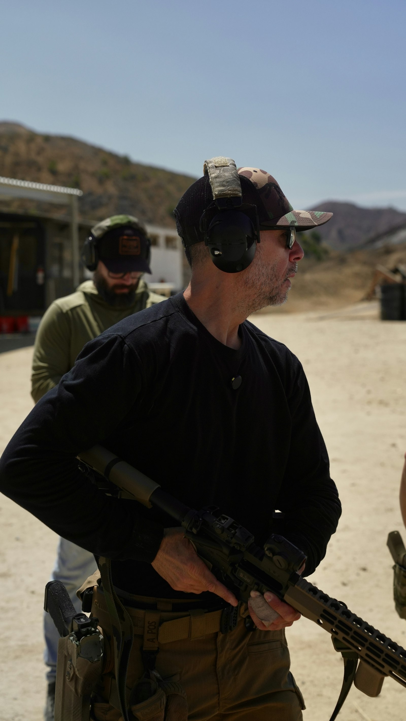 Instructor on an outdoor carbine range